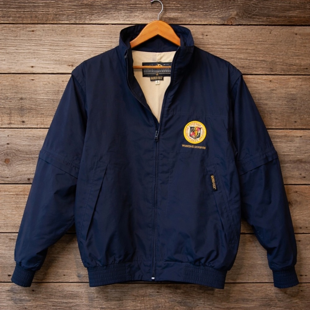 Zero Restriction‎ GoreTex Women's S Golf Jacket Zip Off Sleeves Waterproof Blue